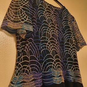 Colorful Embroidered Top